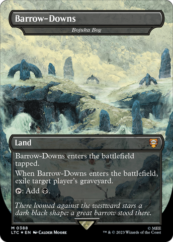 Barrow-Downs - Bojuka Bog (Borderless) (Surge Foil Realms and Relics) [The Lord of the Rings: Tales of Middle-Earth Commander]