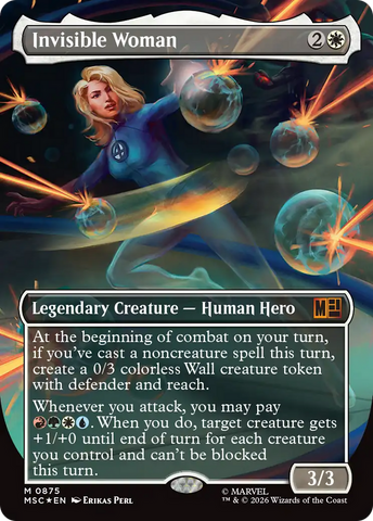 Invisible Woman (Borderless) (Surge Foil) [Marvel Super Heroes Commander]
