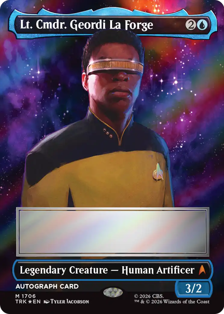 Lt. Cmdr. Geordi La Forge (Borderless) (Signed) [Star Trek]