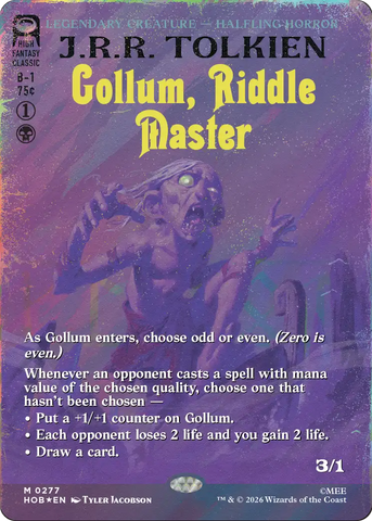 Gollum, Riddle Master (Borderless) (Surge Foil) [The Hobbit]