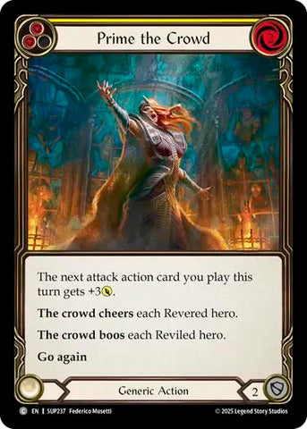 Prime the Crowd (Yellow) [SUP237] (Super Slam)  Rainbow Foil