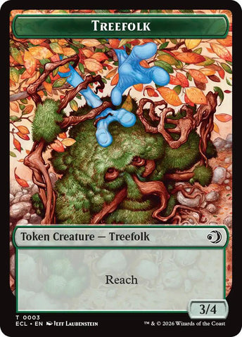Treefolk // Goblin Double-Sided Token [Lorwyn Eclipsed Tokens]