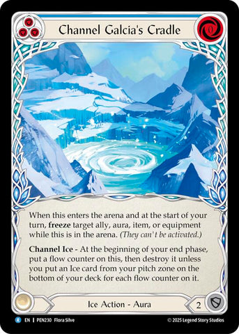 Channel Galcias Cradle (Blue) (Rainbow Foil) [PEN230] (Compendium of Rathe)  Rainbow Foil