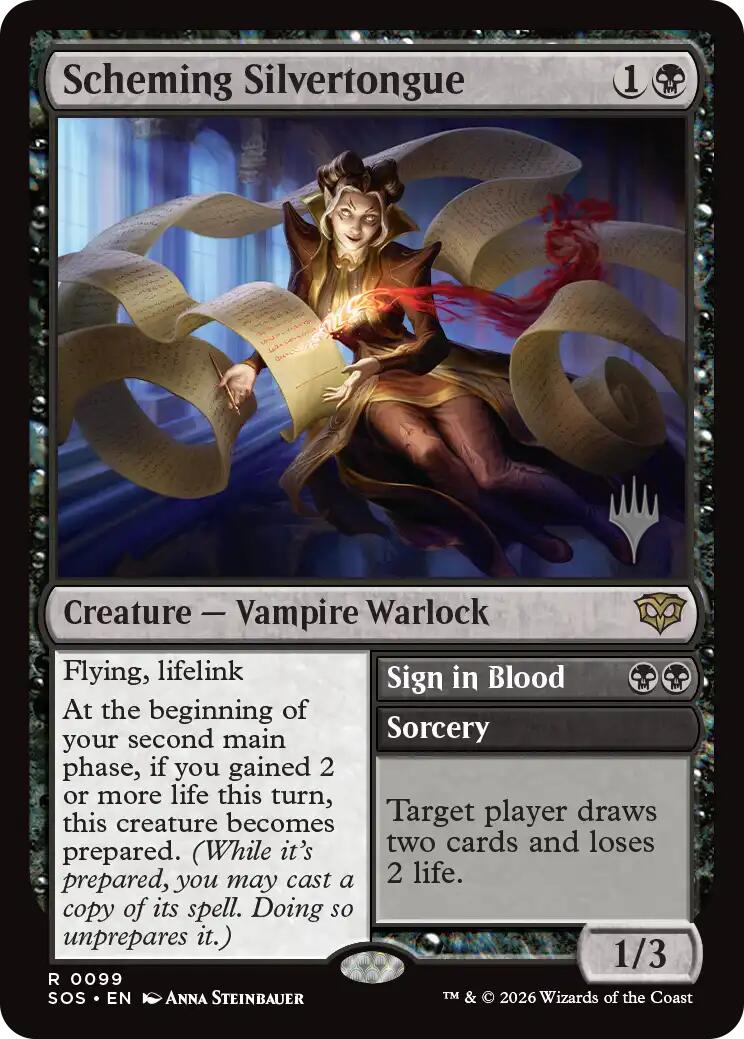 Scheming Silvertongue [Secrets of Strixhaven Promos]