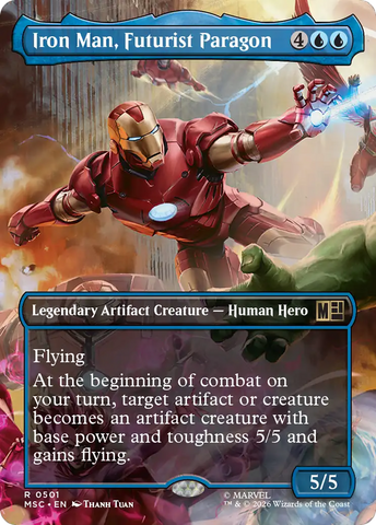 Iron Man, Futurist Paragon (Borderless) [Marvel Super Heroes Commander]