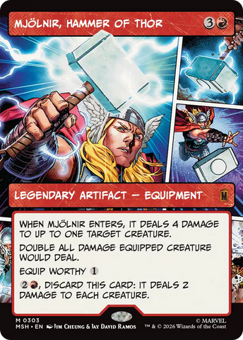 Mjolnir, Hammer of Thor (Borderless) (0303) [Marvel Super Heroes]