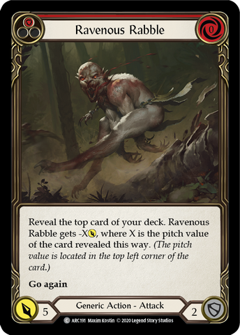 Ravenous Rabble (Red) [ARC191] Unlimited Edition Rainbow Foil