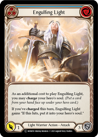 Engulfing Light (Blue) (Rainbow Foil) [U-MON050-RF] Unlimited Edition Rainbow Foil