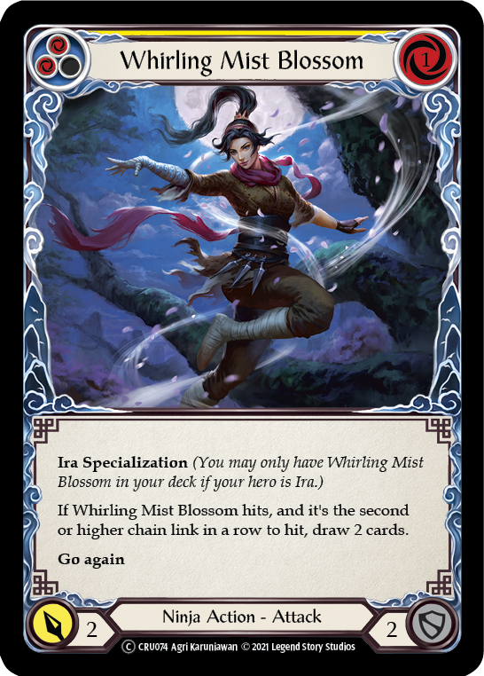 Whirling Mist Blossom (Rainbow Foil) [CRU074-RF] Unlimited Rainbow Foil