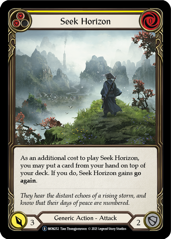 Seek Horizon (Yellow) (Rainbow Foil) [U-MON252-RF] Unlimited Edition Rainbow Foil