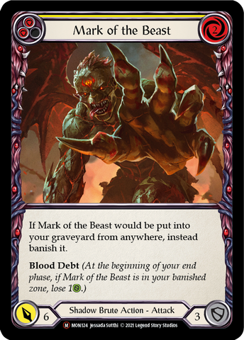 Mark of the Beast (Rainbow Foil) [U-MON124-RF] Unlimited Edition Rainbow Foil