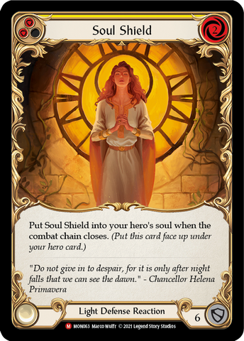 Soul Shield (Rainbow Foil) [MON063-RF] 1st Edition Rainbow Foil