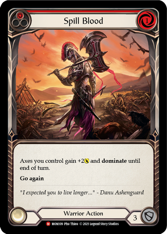 Spill Blood (Rainbow Foil) [MON109-RF] 1st Edition Rainbow Foil