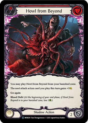 Howl from Beyond (Red) (Rainbow Foil) [U-MON200-RF] Unlimited Edition Rainbow Foil