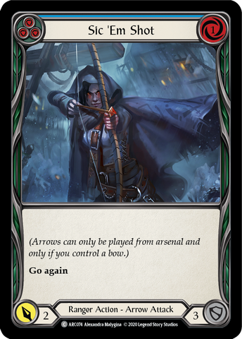 Sic 'Em Shot (Blue) [ARC074] Unlimited Edition Rainbow Foil