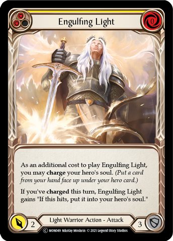 Engulfing Light (Yellow) (Rainbow Foil) [U-MON049-RF] Unlimited Edition Rainbow Foil