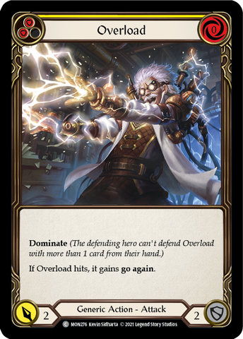 Overload (Yellow) (Rainbow Foil) [MON276-RF] 1st Edition Rainbow Foil