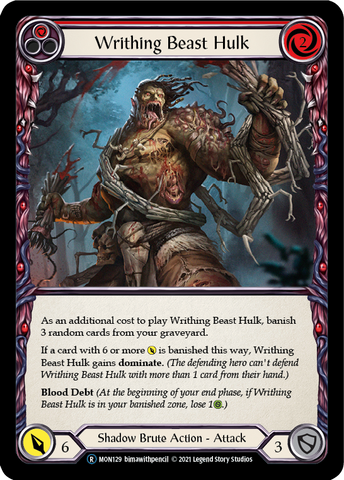 Writhing Beast Hulk (Red) [U-MON129] Unlimited Edition Normal