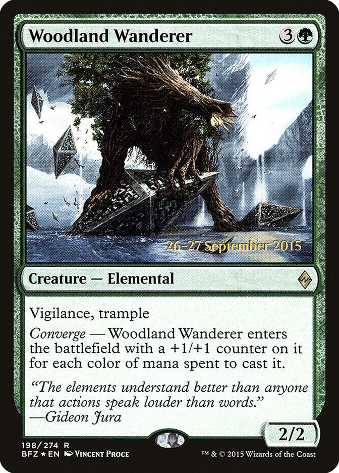 Woodland Wanderer (Prerelease Promo) [Battle for Zendikar Prerelease Promos]