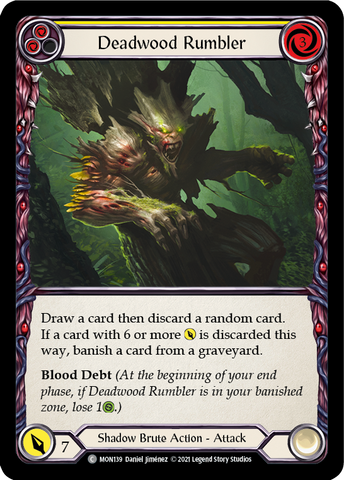 Deadwood Rumbler (Yellow) (Rainbow Foil) [MON139-RF] 1st Edition Rainbow Foil