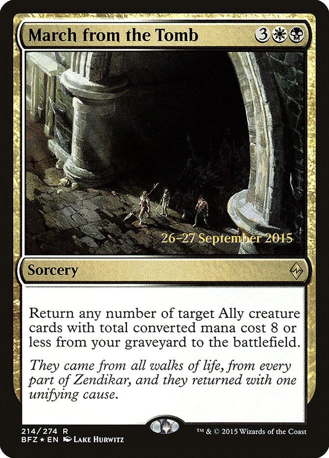 March from the Tomb (Prerelease Promo) [Battle for Zendikar Prerelease Promos]