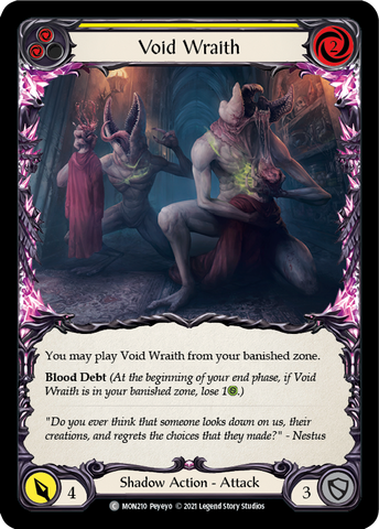 Void Wraith (Yellow) (Rainbow Foil) [MON210-RF] 1st Edition Rainbow Foil
