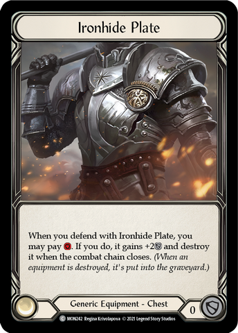 Ironhide Plate (Cold Foil) [MON242-CF] 1st Edition Cold Foil