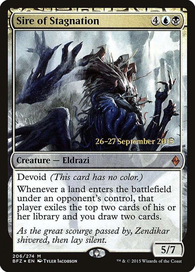 Sire of Stagnation (Prerelease Promo) [Battle for Zendikar Prerelease Promos]
