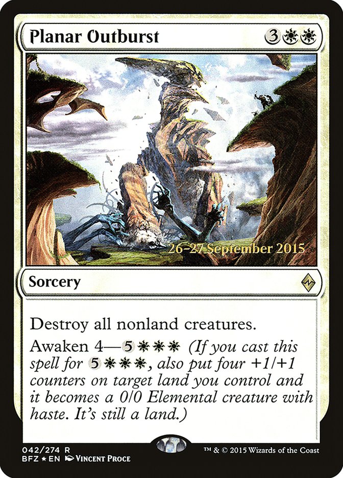 Planar Outburst (Prerelease Promo) [Battle for Zendikar Prerelease Promos]