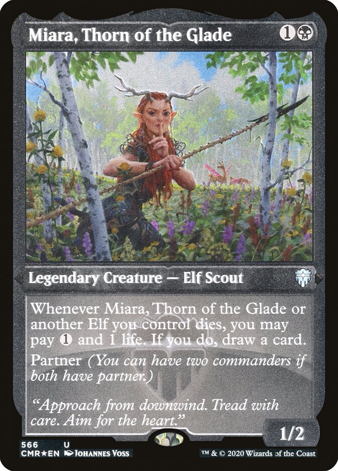 Miara, Thorn of the Glade (Foil Etched) [Commander Legends]