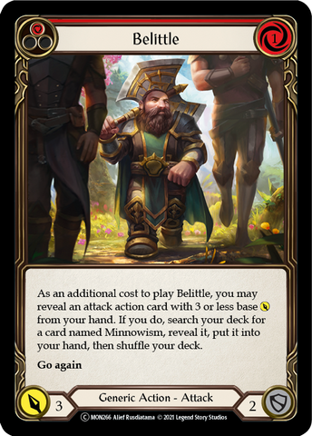 Belittle (Red) (Rainbow Foil) [U-MON266-RF] Unlimited Edition Rainbow Foil