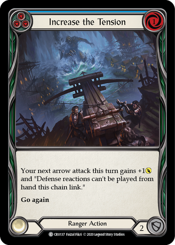 Increase the Tension (Blue) [CRU137] 1st Edition Rainbow Foil