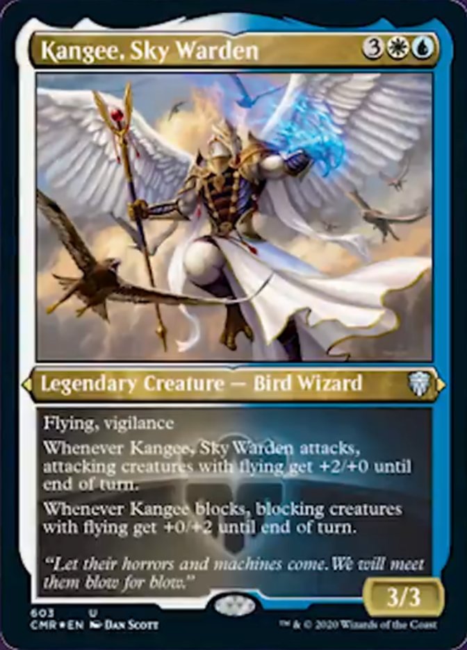 Kangee, Sky Warden (Foil Etched) [Commander Legends]