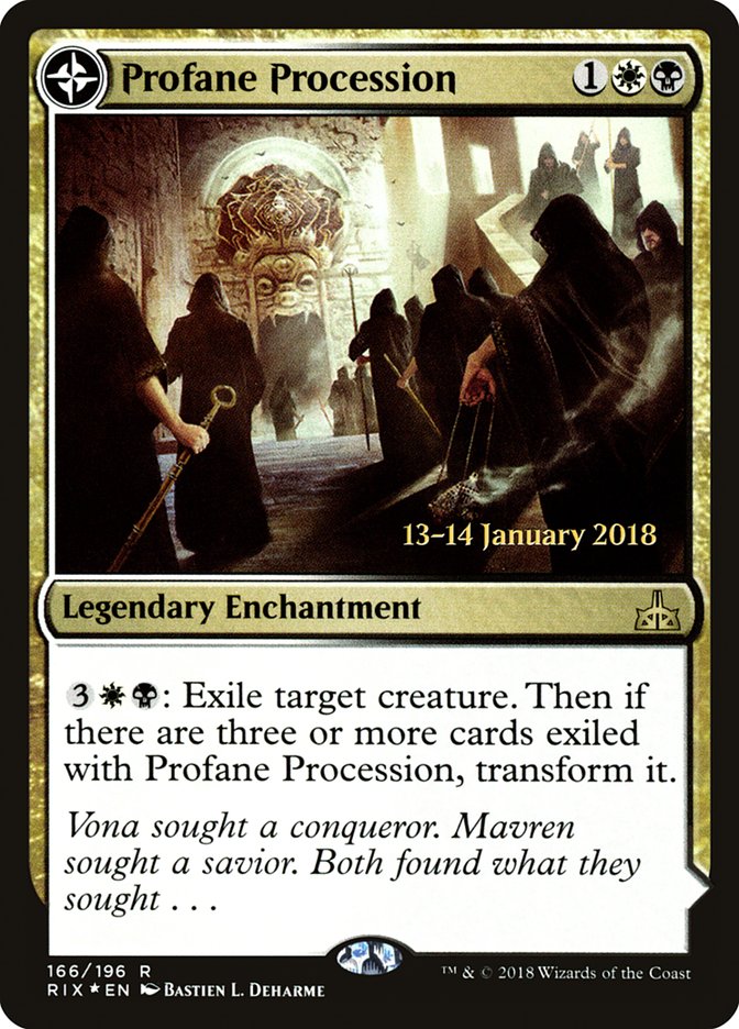 Profane Procession // Tomb of the Dusk Rose [Rivals of Ixalan Promos]
