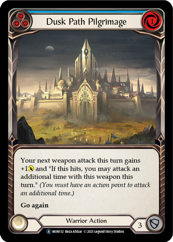 Dusk Path Pilgrimage (Blue) (Rainbow Foil) [U-MON112-RF] Unlimited Edition Rainbow Foil