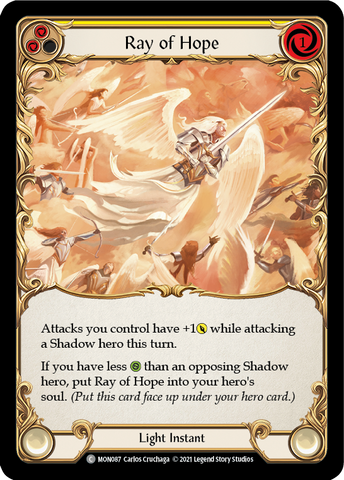 Ray of Hope (Rainbow Foil) [MON087-RF] 1st Edition Rainbow Foil