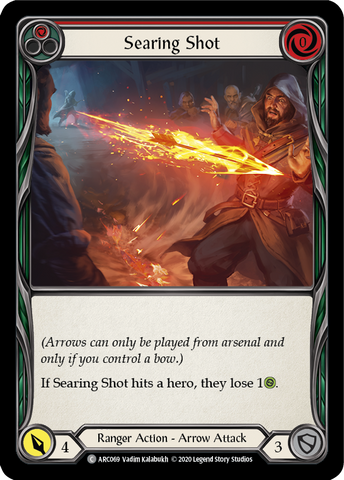 Searing Shot (Red) [ARC069] Unlimited Edition Rainbow Foil