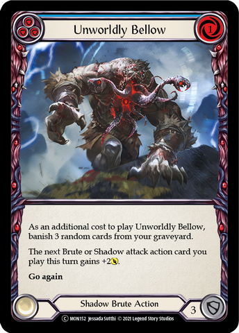 Unworldly Bellow (Blue) (Rainbow Foil) [U-MON152-RF] Unlimited Edition Rainbow Foil