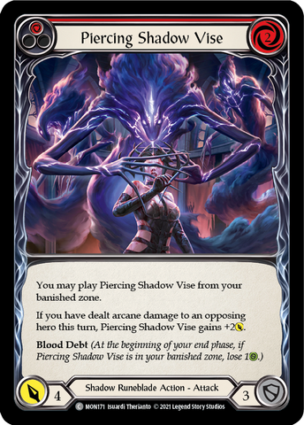 Piercing Shadow Vise (Red) [MON171] 1st Edition Normal