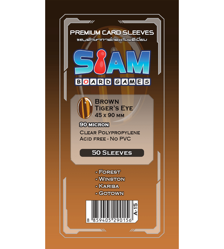 Siam Board Games - Sleeve 90M 47*92 'Brown Tiger's Eye'