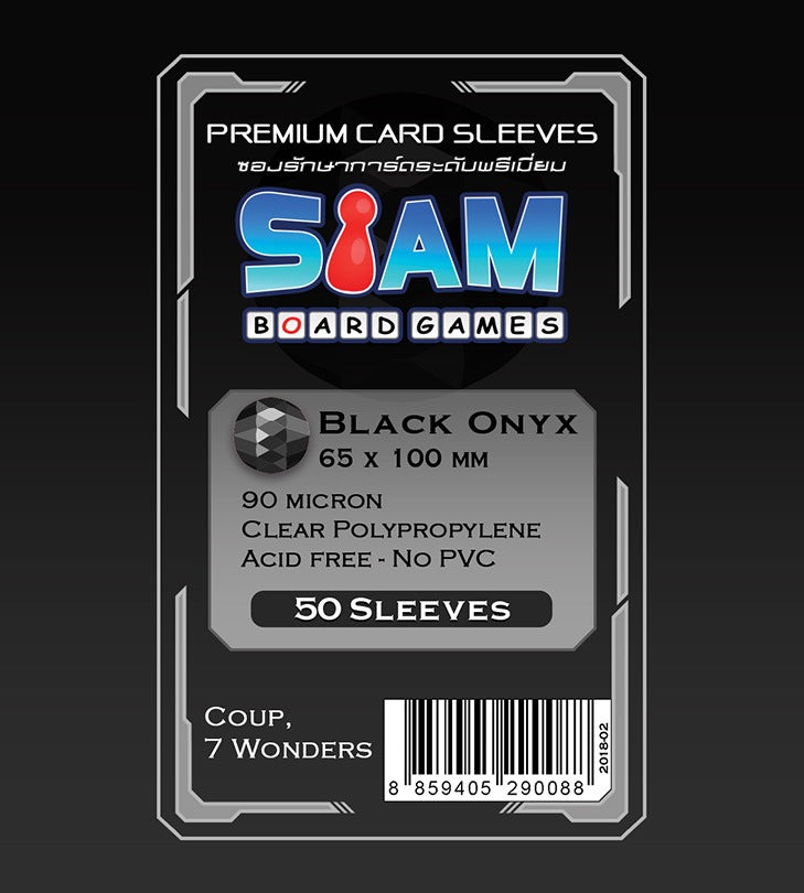 Siam Board Games - Sleeve 90M 65*100 'Black Onyx'