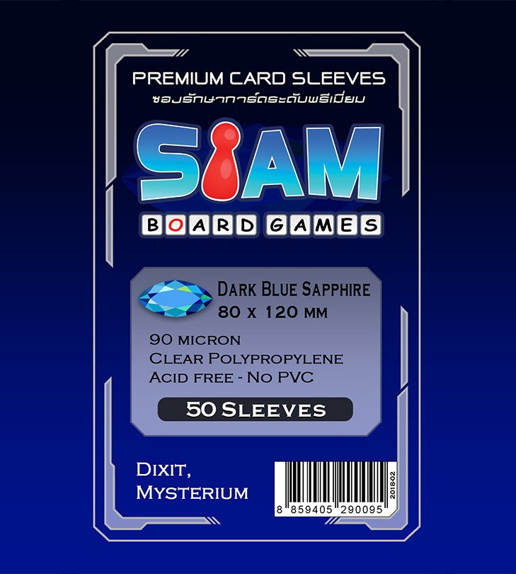 Siam Board Games - Sleeve 90M 80*120 'Dark Blue Sapphire'