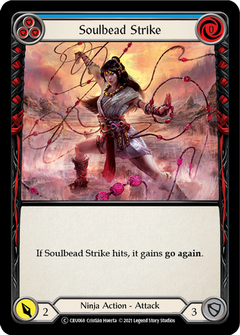 Soulbead Strike (Blue) (Rainbow Foil) [CRU065-RF] Unlimited Rainbow Foil