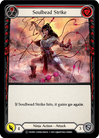 Soulbead Strike (Red) (Rainbow Foil) [CRU063-RF] Unlimited Rainbow Foil