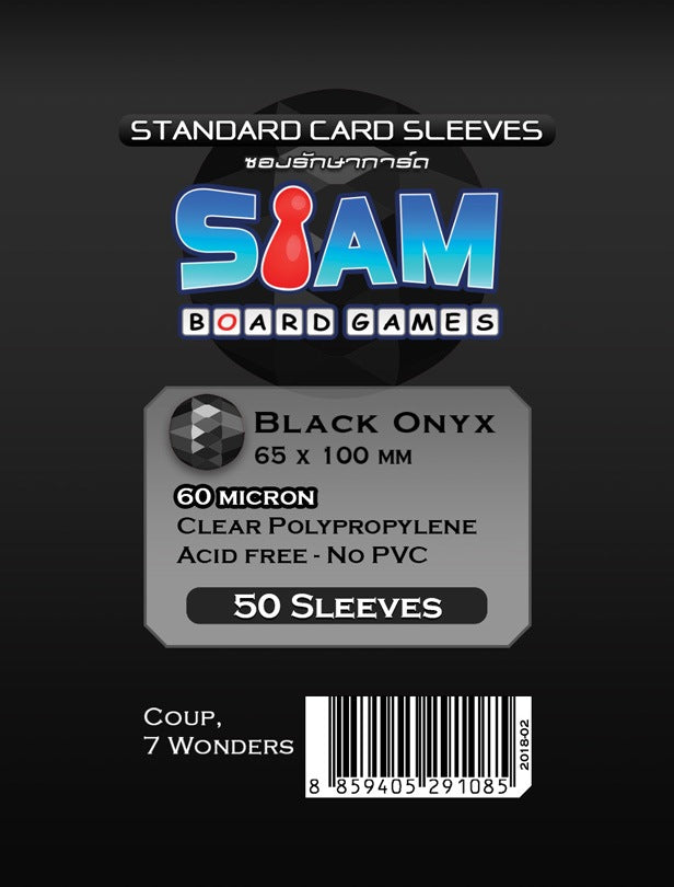 Siam Board Games - Sleeve 60M 65*100 'Black Onyx'