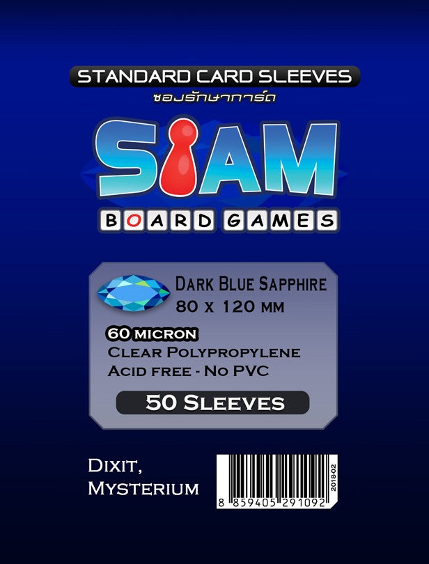 Siam Board Games - Sleeve 60M 80*120 'Dark Blue Sapphire'