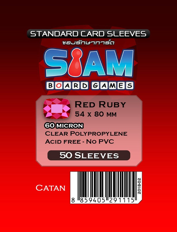 Siam Board Games - Sleeve 60M 54*80 'Red Ruby'