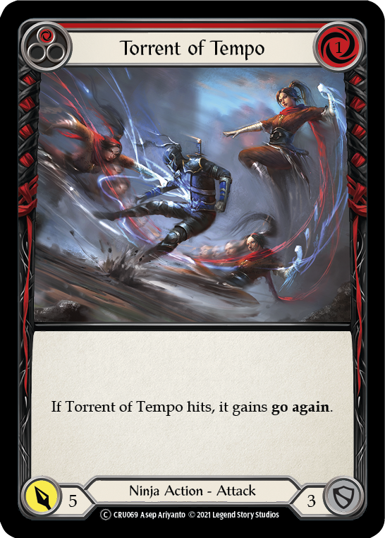 Torrent of Tempo (Red) (Rainbow Foil) [CRU066-RF] Unlimited Rainbow Foil