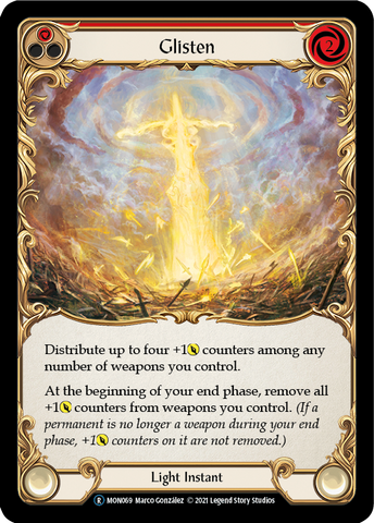 Glisten (Red) (Rainbow Foil) [U-MON069-RF] Unlimited Edition Rainbow Foil