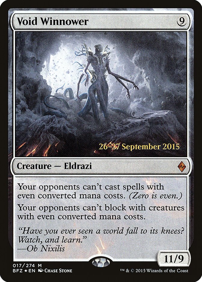 Void Winnower (Prerelease Promo) [Battle for Zendikar Prerelease Promos]